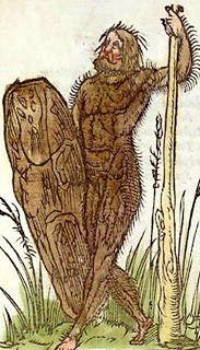 Old painting of Sasquatch